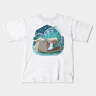 Tyrannosaurus mermaid Kids T-Shirt